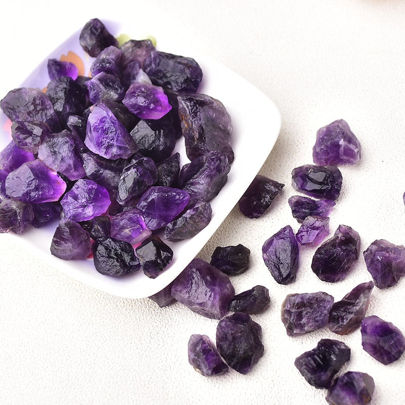 Natural Raw Crystals Stone Minerals Specimen Amethyst Rose Quartz Irregular Shape Rough Rock Stone Healing Aquarium Decoration