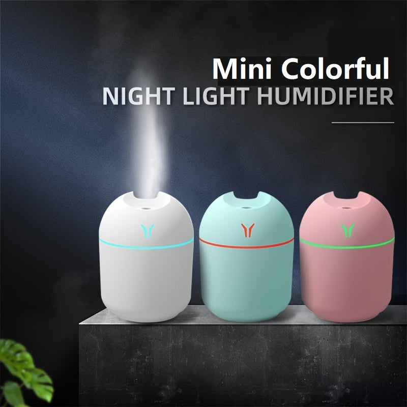 1pc USB Colorful Humidifier, Aroma Diffuser & Humidifier, Cold Mist & Night Light For Home, Car & Bedroom, Keep Your Room Fresh & Plants Hea