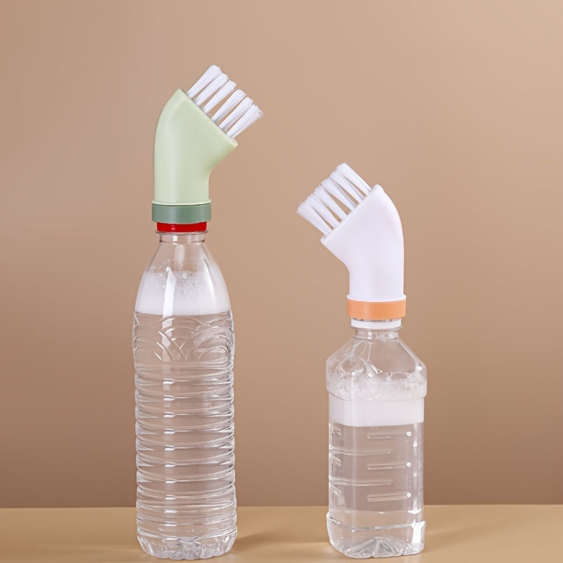 1pc Dead Corner Crevice Brush, Wet And Dry Use, Can Be Connected To Mineral Water Bottle, Household Multi-scene & Multi-functional Cleaning