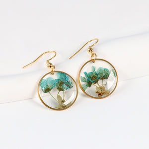 Real Flower in Resin Earrings for Women