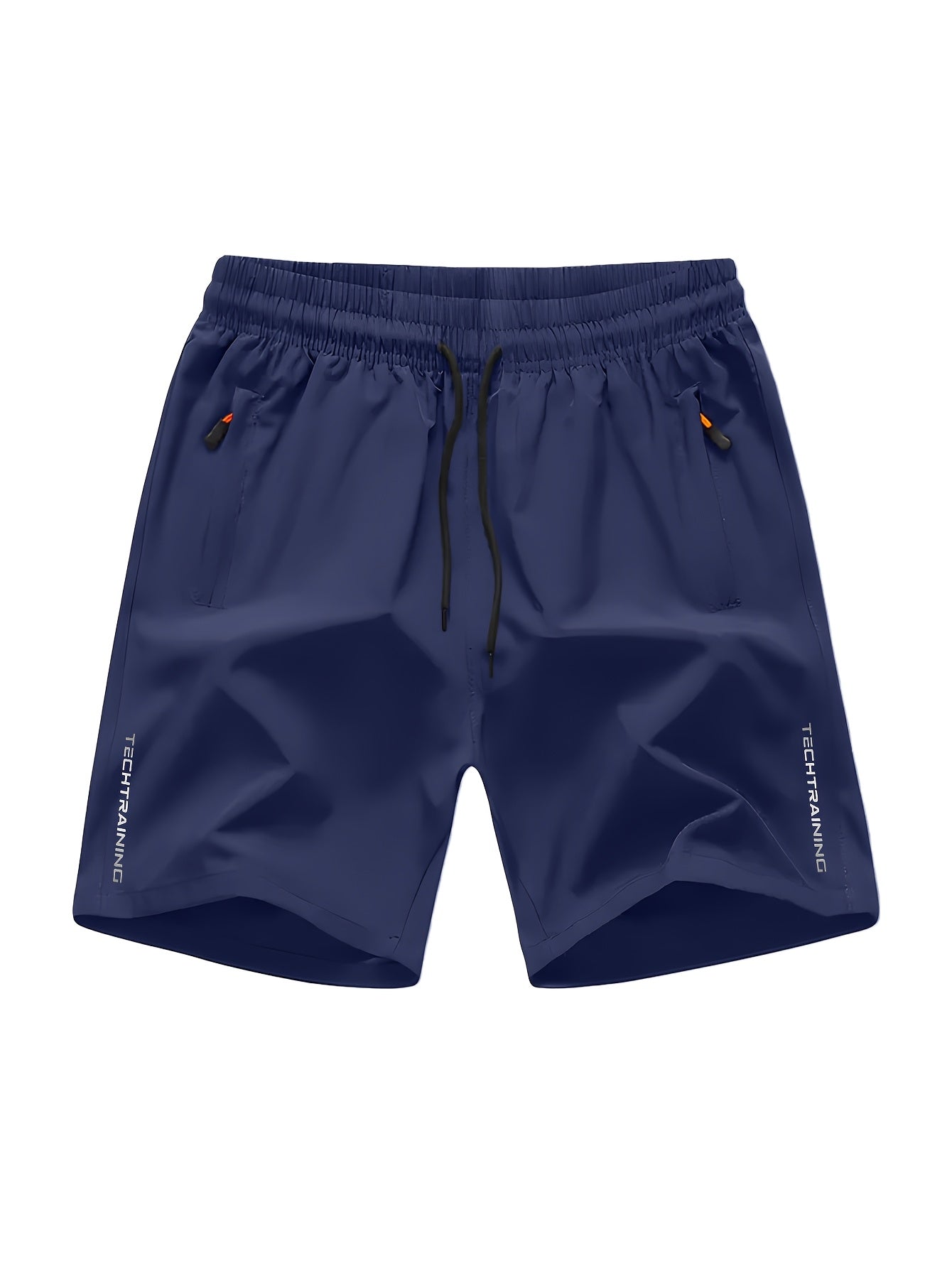 3pcs Men's Quick-Dry Drawstring Shorts with Zipper Pockets - Breathable & Sweat-Wicking, Ideal for Gym, Training, Cycling, Hiking & Swimming - Comfortable Stretch Fabric, Lightweight for Summer Activities