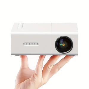 1pc Mini Portable Projector, Q1 White, Upgrade Your Movie, TV & Gaming Experience With HD Compatible With IOS/Android/Windows/HDTV/USB,etc.