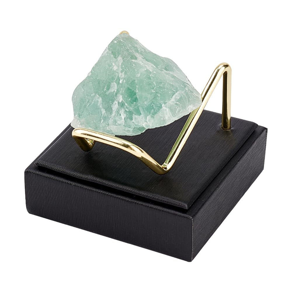 Acrylic Display Stand Gold Metal Arms Display Easel with Acrylic Base Decorative Display Pedestals Acrylic Small Mineral Crystal Display Stand for Gemstone Decor Collectibles