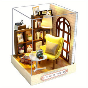 DIY 3D Jigsaw Puzzle Cabin Model: Creative Gift for Girls - Retro Garden Miniature Scene House