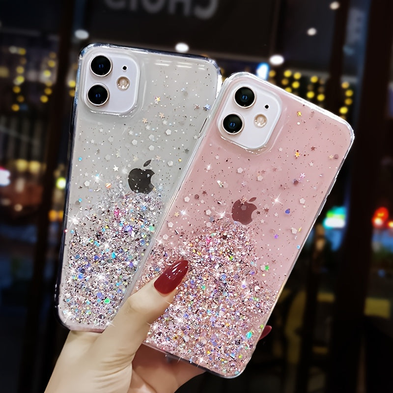 Luxury Design Glitter Bling Clear Soft Silicone Case Cover For IPhone 11 12 13 14 Pro Max X XS XR 7 8 Plus SE 6S MiNi