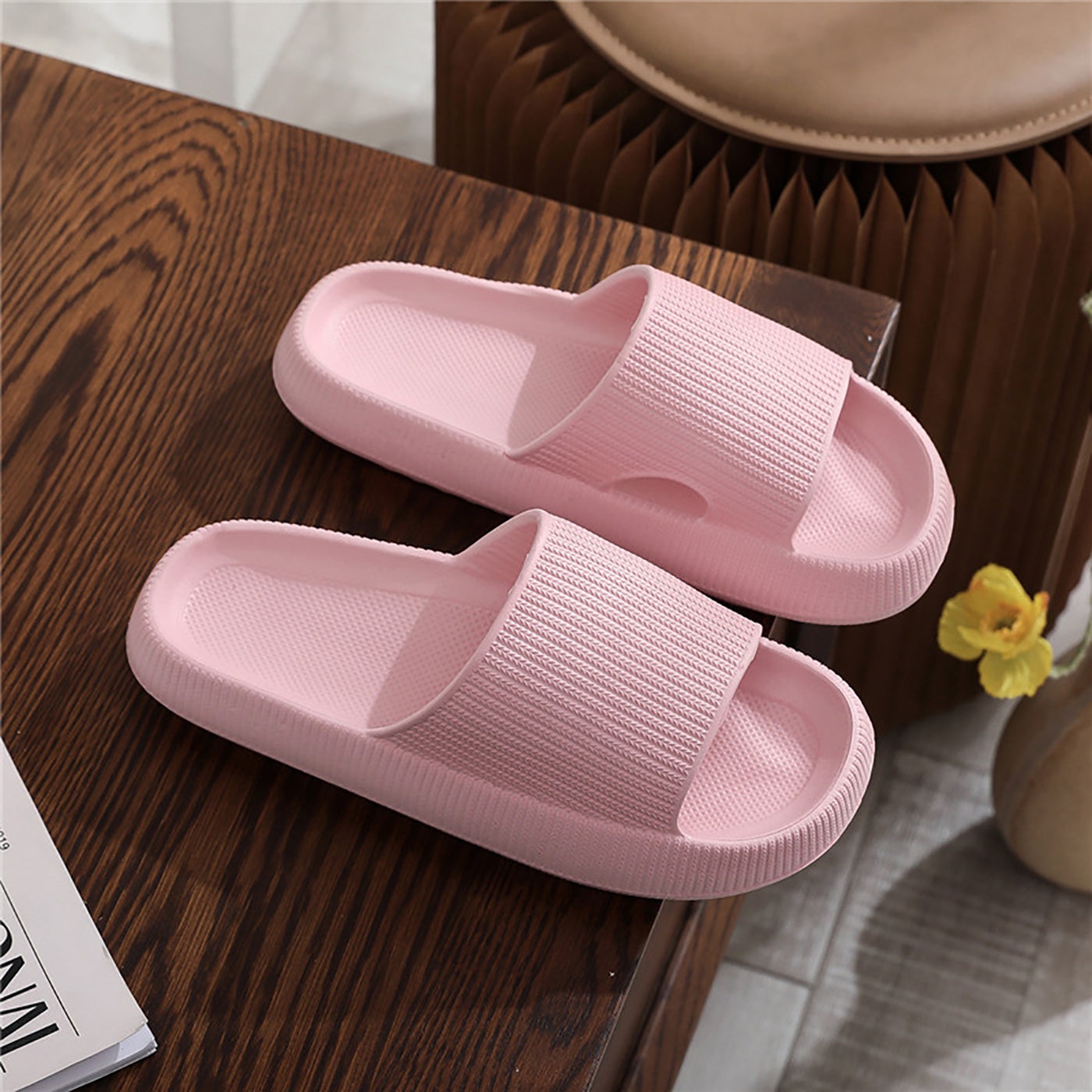 Women's Super Soft Eva Thick Platform Slides, Minimalist And Comfortable Indoor Bathroom Non-Slip Slippers, Women's Slippers