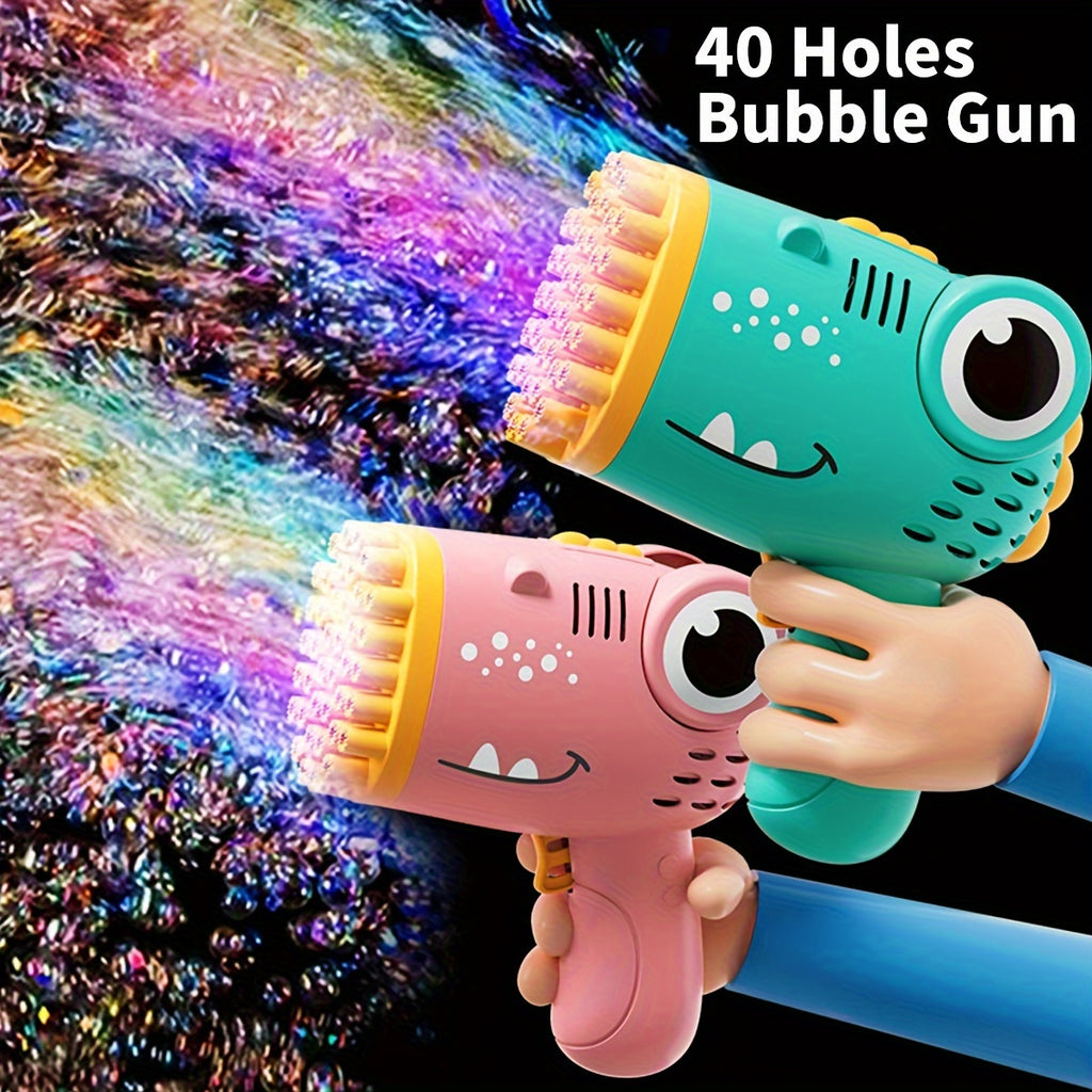 Magic Bubble Blaster: 40-Hole, Electric & Portable - Ultimate Party & Outdoor Fun, Ideal Kids' Birthday/Christmas Gift