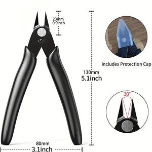 5-Inch Precision Wire Cutters & Zip Tie Cutters - Perfect for Jewelry Making, Electronics & Hobby Snips!