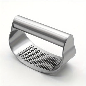 1pc, Garlic Press, Stainless Steel Garlic Press, Rocker Metal Garlic Mincer, Washable Garlic Crusher, Kitchen Garlic Chopper, Garlic Masher,