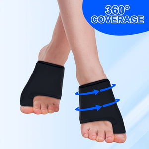 Solid Gel Foot Toe Ice Pack Wrap Big Toe, Toe Ice Packs Gel Hot Cold Compress Thumb Ice Packs, Flexible Reusable Relax Feet Ice Bag (Black), Men And Women Sports Toe Ice Wrap