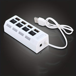 High Speed 4/7 Ports USB HUB 2.0 Adapter Expander Multi USB Splitter Multiple Extender With LED Lamp Switch For PC Laptop