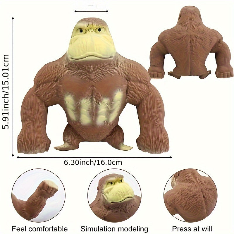 Squishy Monkey Decompress And Squeeze Stress Toy, Cute As Animal Styling Stress Relief Stretchy Toys, Elastic And Soft Fidget Toy Gift, Stress Relief, Birthday, Christmas, New Year GiftBirthday