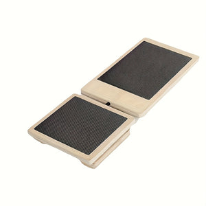 Wooden Foot Stretcher and Balance Trainer | Ankle & Foot Muscle Training Equipment for Enhanced Flexibility | Multi-Use for Sports, Yoga & Pilates | Durable Wood with Textured Surface | Ideal for Athletes and Everyday Use, Balance Improvement Tool | Textu
