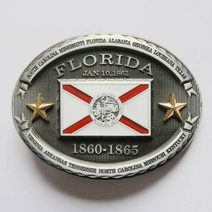 New Vintage Florida Western Oval State Flag Belt Buckle US Local Shipping