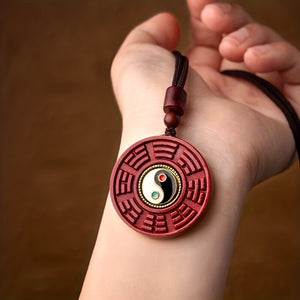 1pc Traditional Tai Chi Cinnabar Pendant Necklace For Men Gift Year Of Life Necklace Jewelry