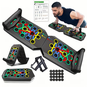 1pc Home Foldable Push Up Board, Multifunctional 28 Hole Fitness Board, Suitable For Physical Exercise, Chest Muscle Exercise, Strength Training Equipment