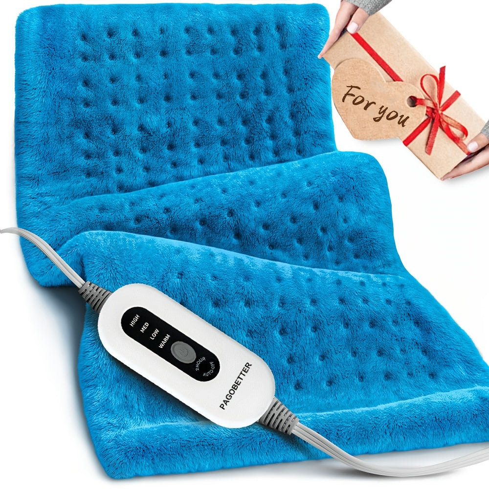 Electric Heating Pad for Back, Neck, Shoulders, Knees, Legs - Soft Flannel 24×12", 4 Heat Settings, 2 Auto-Off, Quick Heating to 150°F, Wet/Dry Options, Washable, Heater - Perfect Mother's Day & Birthday Present for Mom, Dad, Women, Men, Electric Blanket