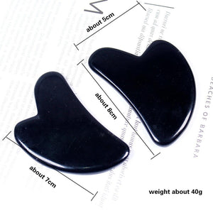 Obsidian Guasha Board Natural Stone Scraper Chinese Gua Sha Tools Neck Body Acupuncture Spa Acupuncture Scraper Therapy