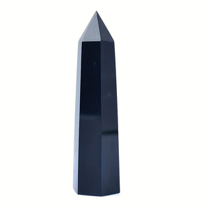 1pc Natural Obsidian Obelisk, Dragon Crystal , Natural Quartz Home Decor, Reiki Polished Point Stone Decoration Crafts