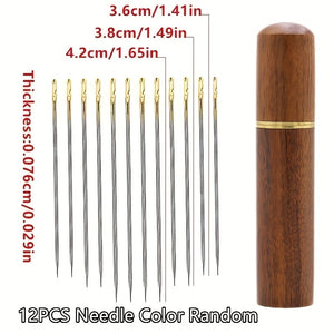 Self Threading Sewing Needles Hand, Elderly Needle Side Hole Blind Needle Large Big Eye Hand Embroidery Needles For DIY Craft Sewing Repair