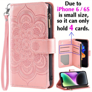 Premium Artificial Leather Credit Card Holder Phone Case For IPhone 6/7/8/SE/X/XR/XS/11/12/13/14 Pro Max 5G/7Plus/8Plus/SE2016/SE2022/Promax