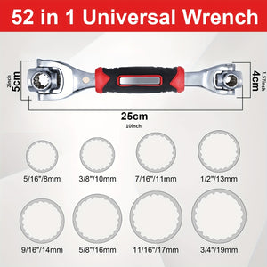 Upgrade Your Toolbox with This 52-in-1 Universal Socket Wrench - 360° Rotating Head & Powerful Magnet!