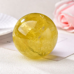 1PC Natural Topaz Ball Fashion Quartz Crystal Ball Gem Natural Stone Fecoration Home Decoration Healing Mineral DIY Gift