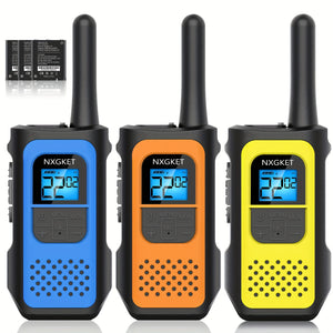 NXGKET Walkie Talkies for Kids Adults, Rechargeable Long Range Walkie Talkie Two Way Radios 22 Channels with 1200mAh Li-ion Battery USB-C Cable for Family Outdoors Camping Hiking