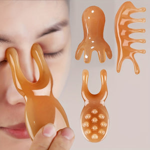 3pcs Massage Scraping Tools Small Frog Meridian Massage Comb Dolphin Head Massage Comb Octopus Massage Comb