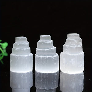 1pc Natural Selenite Crystal Skyscraper - Perfect for Reiki, Healing & Interior Decoration!