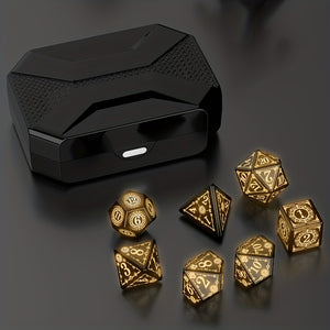 7-Piece Rechargeable LED Dice Set - Add Warm, Breathing Light To Your Board Games!