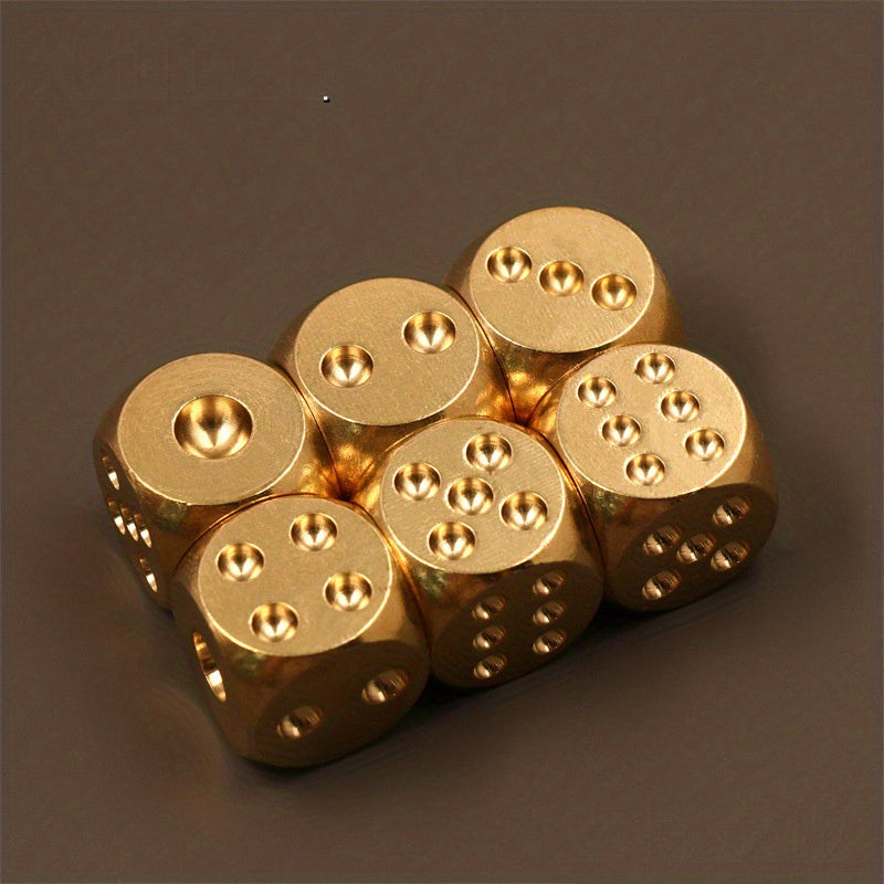 Upgrade Your Bar Games With These 6-Sided Brass & Copper Dice! Halloween/Thanksgiving Day/Christmas Gift