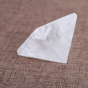 Pyramid-Finest Big Clear Crystal Gemstone 2.36\ Carved Pyramidal Crystal Healing Crafts