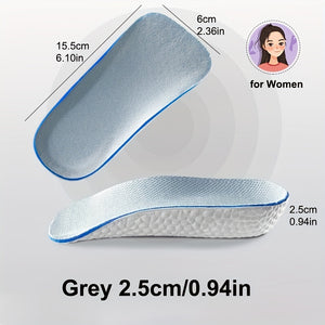 RooRuns 1 pair Boost Your Height with These Arch Support Inner Heightening Insoles - Breathable Sports Shock-absorbing Half Cushion!