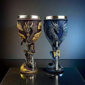 1pc, 7oz (200ml) Dragon Sword Cup, Medieval Dragon Wine Glass, Stainless Steel Champagne Glass, Gothic Dragon Sword Goblet, For Scotch Bourb