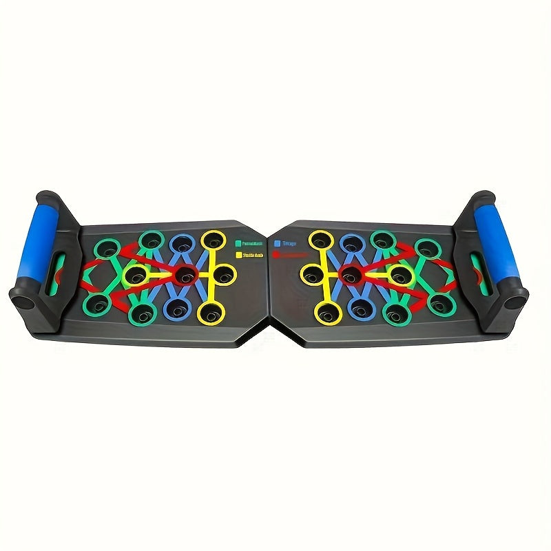 1pc Home Foldable Push Up Board, Multifunctional 28 Hole Fitness Board, Suitable For Physical Exercise, Chest Muscle Exercise, Strength Training Equipment