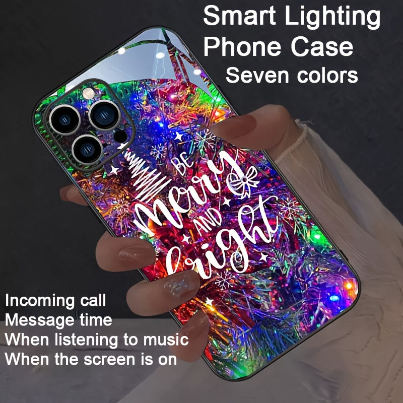 Christmas Trend Fashion LED Light Flash Case Supports Brand Phone Models With Seven Color Luminescent Case For IPhone15/15pro/15promax