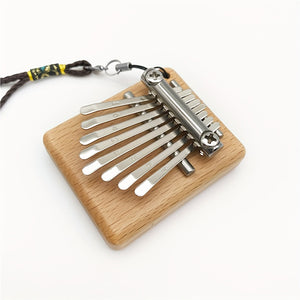 Authentic 8-Key Kalimba Thumb Piano - Handcrafted Beech Wood Music Instrument