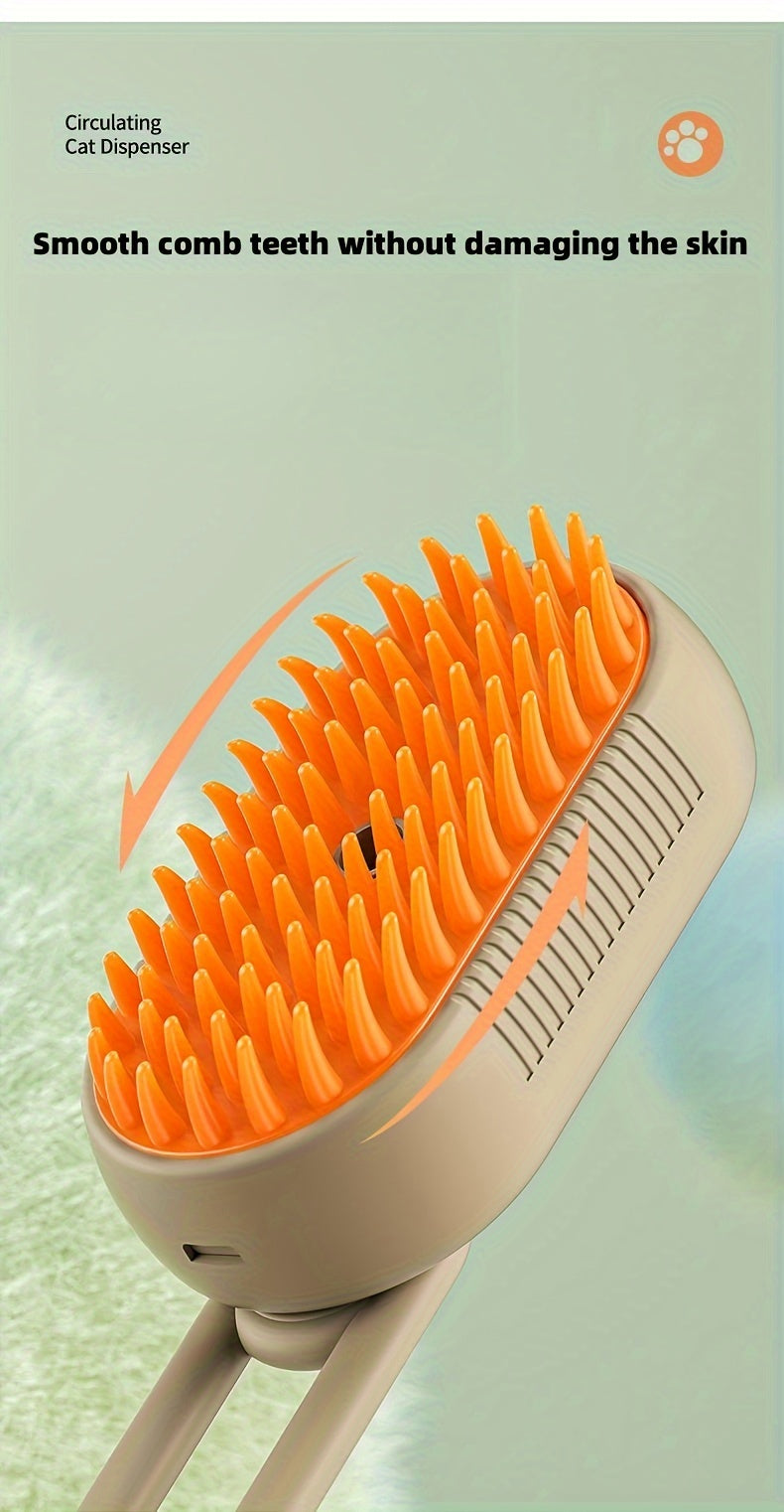 3-in-1 Steamy Pet Brush: Ultimate Grooming & Massage for Cats & Dogs - Happy, Healthy Fur