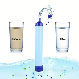 1pc Outdoor Water Filter, Personal Water Filtration Straw, Emergency Survival Gear Water Purifier For Camping Hiking Climbing Backpacking