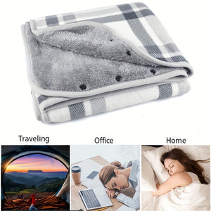 1pc Wearable Blankets Shawl Blanket Flannel Lazy Casual Office Blanket