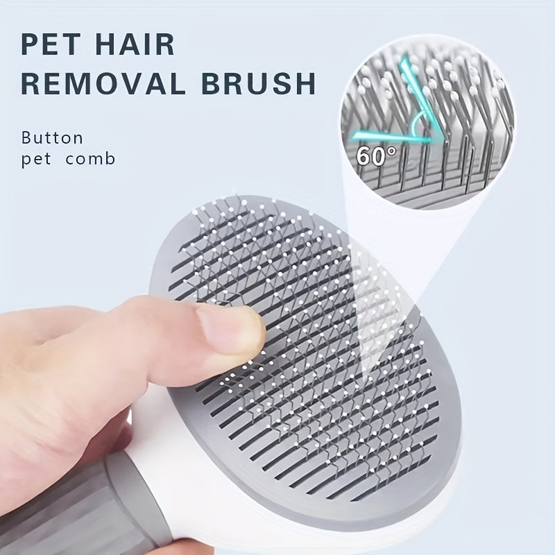 Effortlessly Remove Pet Hair With One-Click Slicker Brush - Perfect For Dogs And Cats