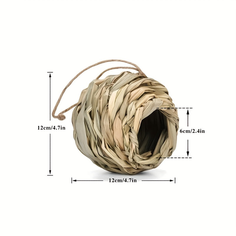 2pcs/3pcs/4pcs Hand Woven Hummingbird Nest House - Perfect for Outdoor Garden and Yard, Ball Shape Design for Comfortable Nesting