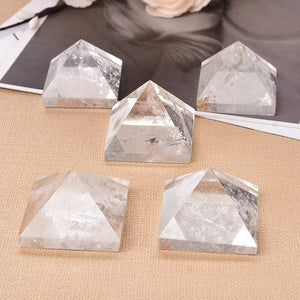 Natural Crystal Clear Quartz Pyramid Quartz Healing Stone Chakra Reiki Crystal Point Tower Home Decor Meditation Ore Mineral