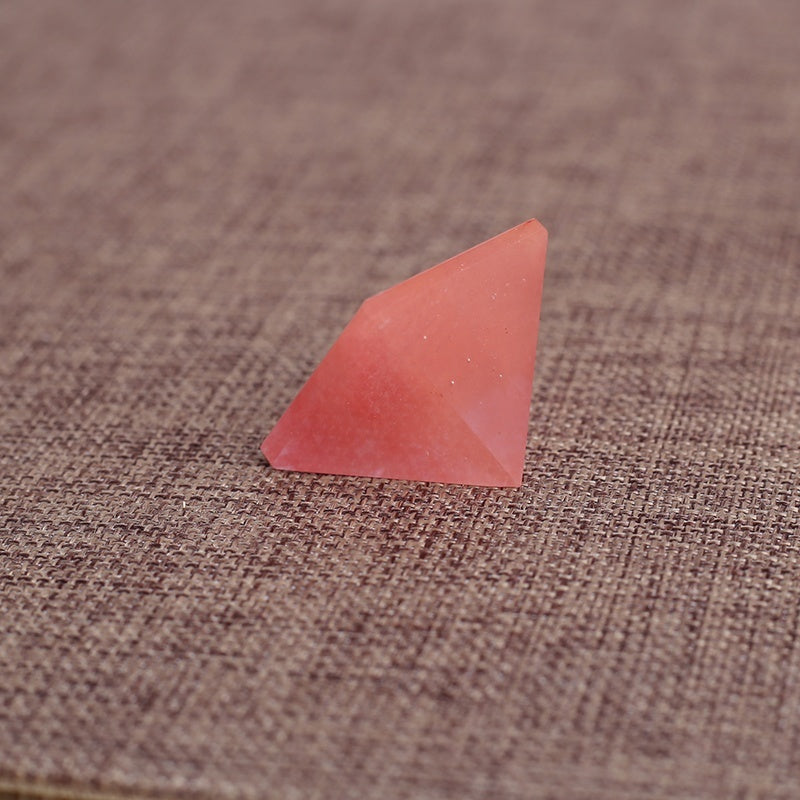 Pyramid-Finest Big  Red Crystal Melting Pyramids  Gemstone 1.18\ Carved Pyramidal Crystal Healing Crafts