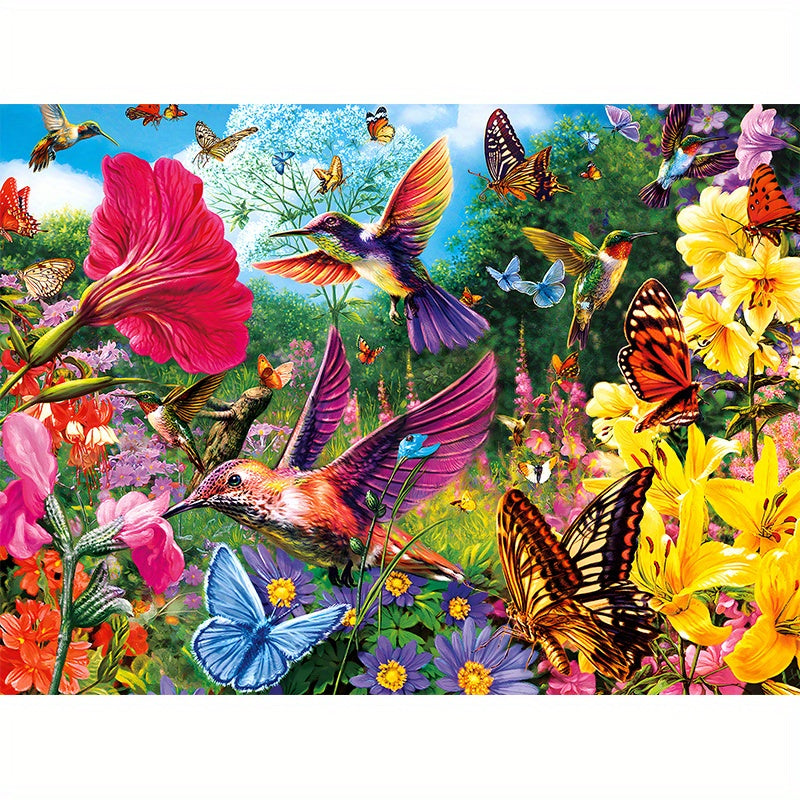 Hummingbird World Jigsaw Puzzle, Special-shaped Animal Jigsaw Puzzle, Adult Decompression Round Super Hard And Difficult Puzzle Toy, Birthda