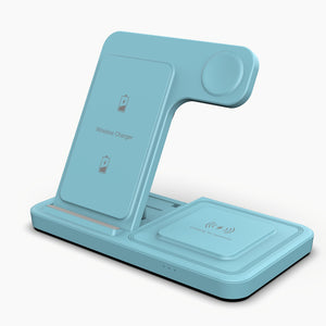 Foldable 3 In 1 Fast Charging Station, 15W Wireless Charger Stand For IPhone 15, 14, 13, 12, 11/Pro/Max/Mini/Plus, X, XR, XS/Max, SE, 8/Plus, Suitable For IWatch 1-9, Suitable For Airpods 3/2/Pro