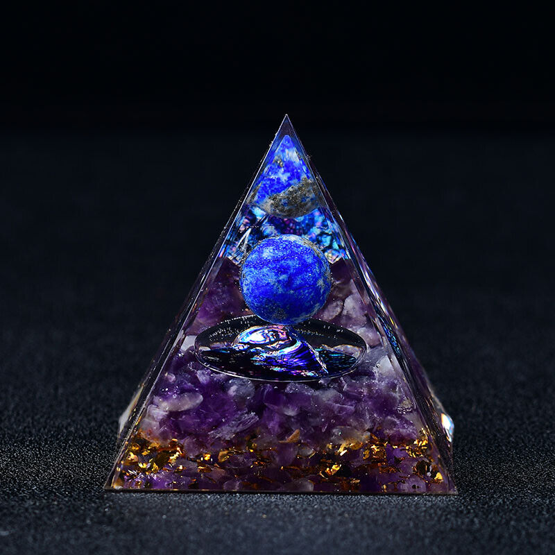 High Vibration Lapis Pyramid Healing Orgone Pyramid EMF Protection Meditation