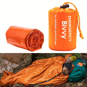 Emergency Sleeping Bag: Reusable Survival Blanket for Outdoor Camping, Hiking & Rescue - Lightweight & Easy to Carry!