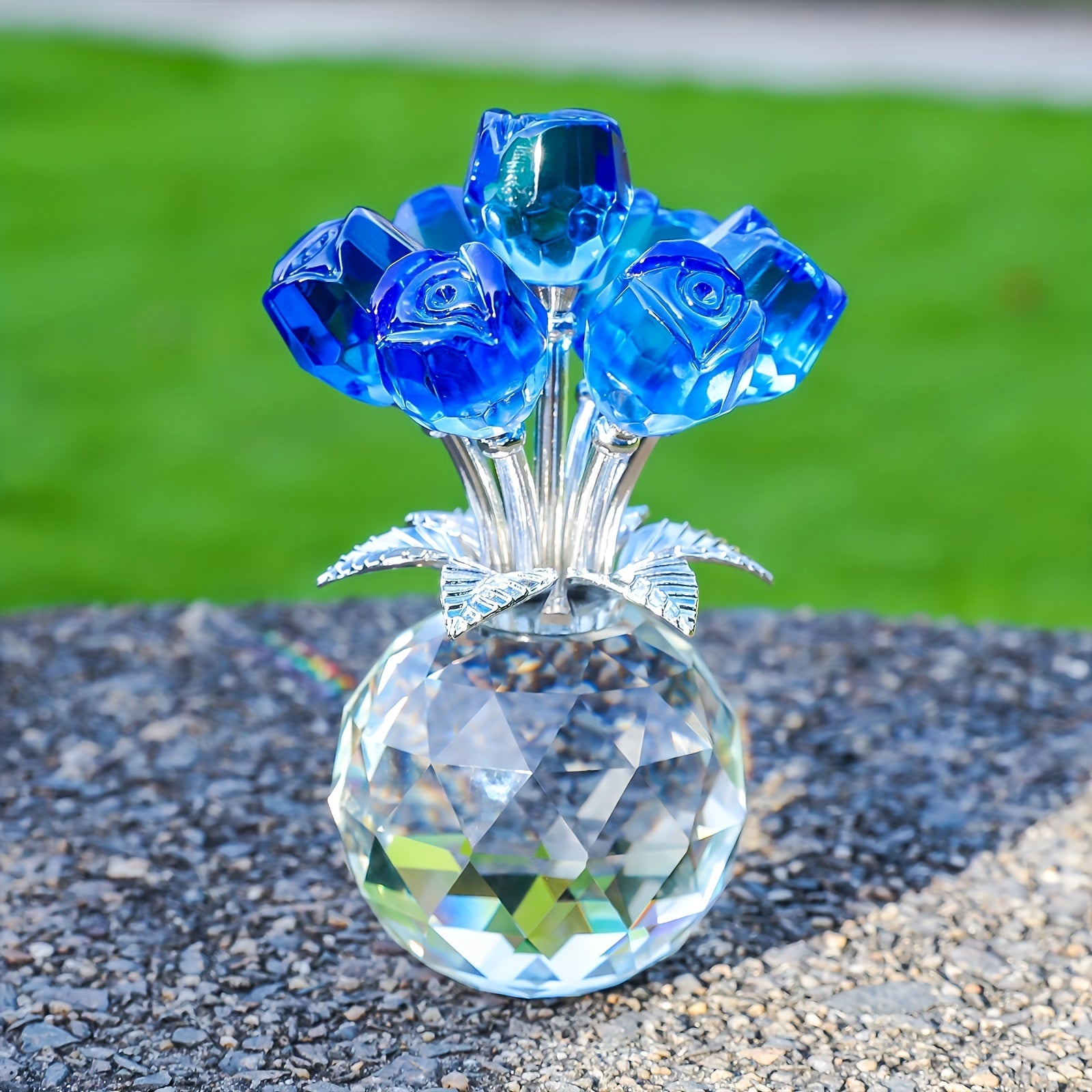 Colored Artificial Rose Bouquet - Crystal Rose Bouquet for Anniversaries, Mother's Day, Father's Day, Christmas, Valentine's Day, And Nation